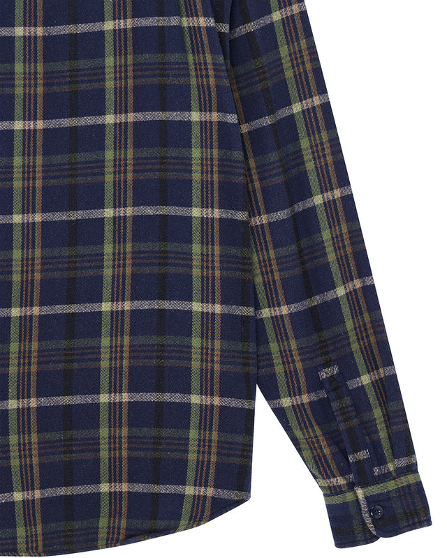 Camisa Vacay Check - Cuadros azul marino