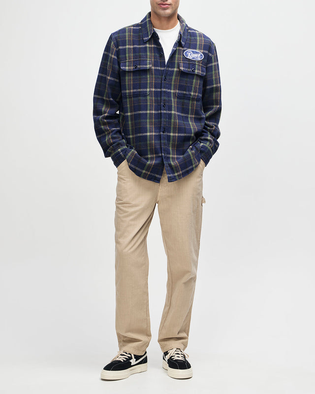 Camisa Vacay Check - Cuadros azul marino