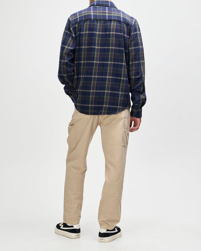 Camisa Vacay Check - Cuadros azul marino