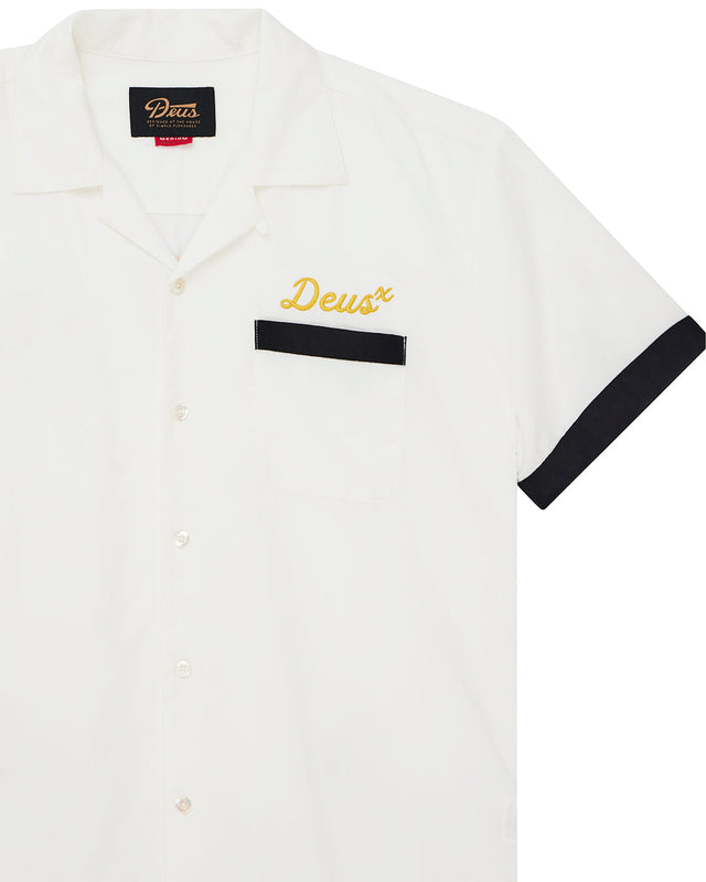 Camisa de bolos histérica - Blanco vintage