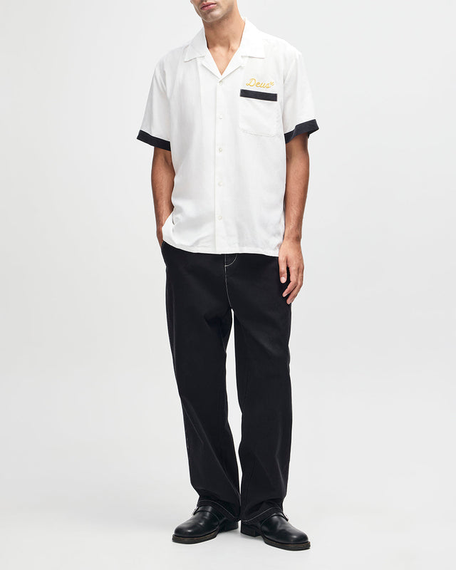 Camisa de bolos histérica - Blanco vintage