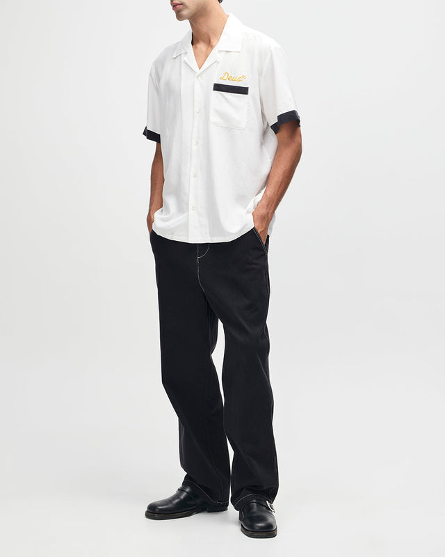 Camisa de bolos histérica - Blanco vintage