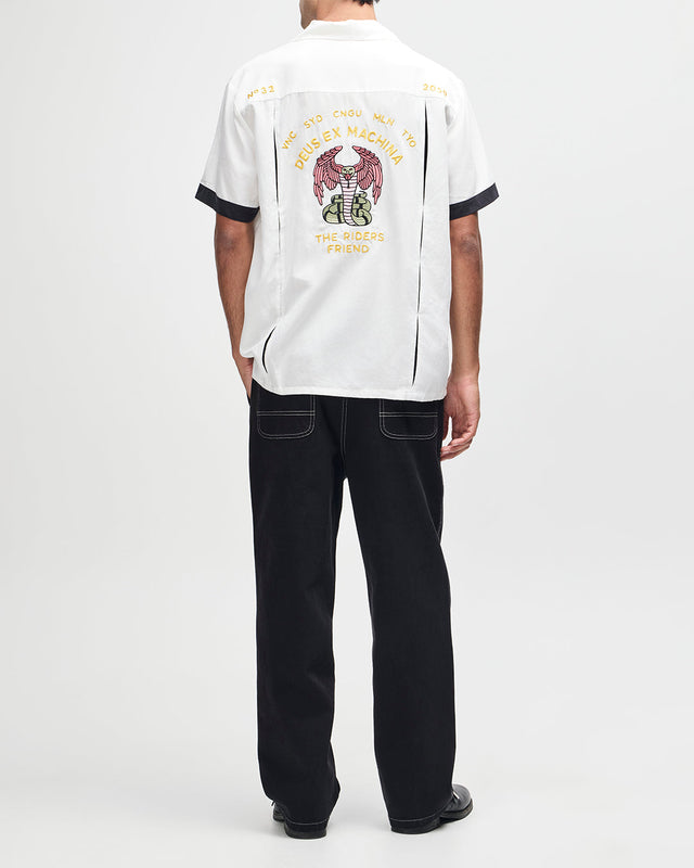Camisa de bolos histérica - Blanco vintage