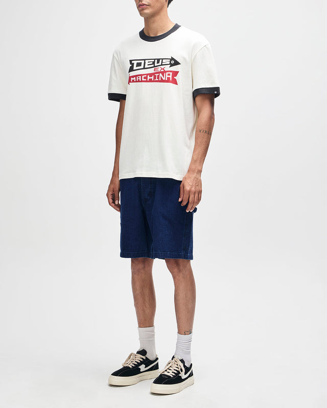 Arrows Ringer Tee - Pristine White
