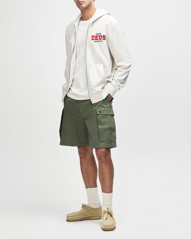 Buck Up Zip Hoodie - Lt Grey Marle
