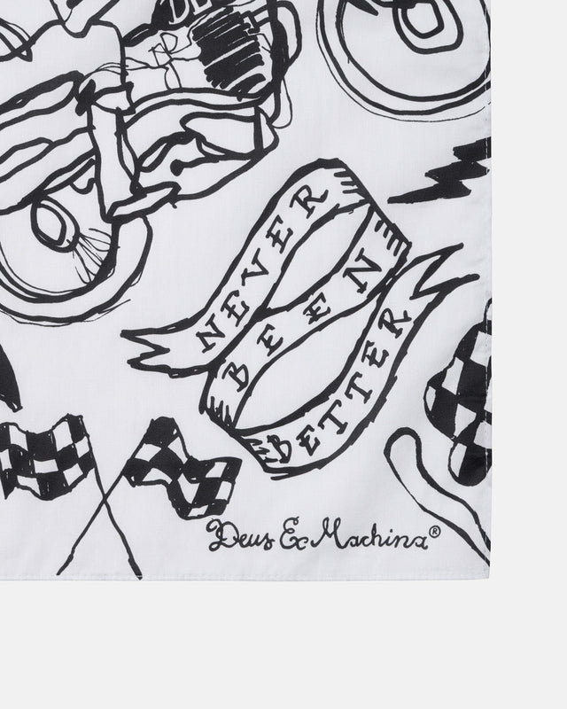 Doodle Bandana - White