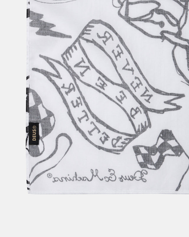 Doodle Bandana - White