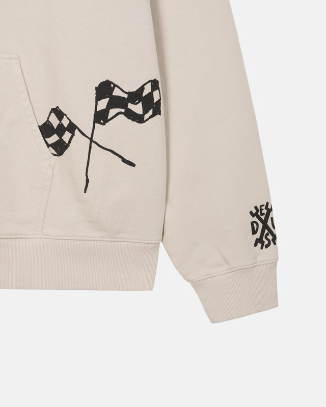Doodle Dyed Hoodie - Ecru