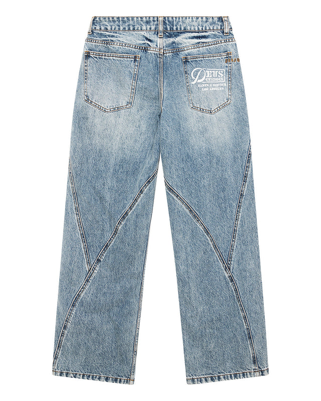 Vaqueros Grand Raid Denim - Índigo lavado a la piedra