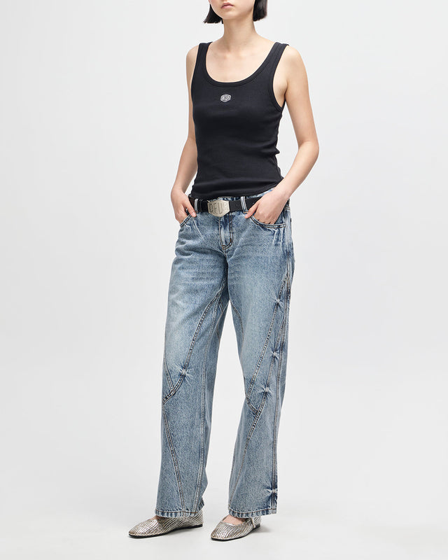 June Shield Tank - Black