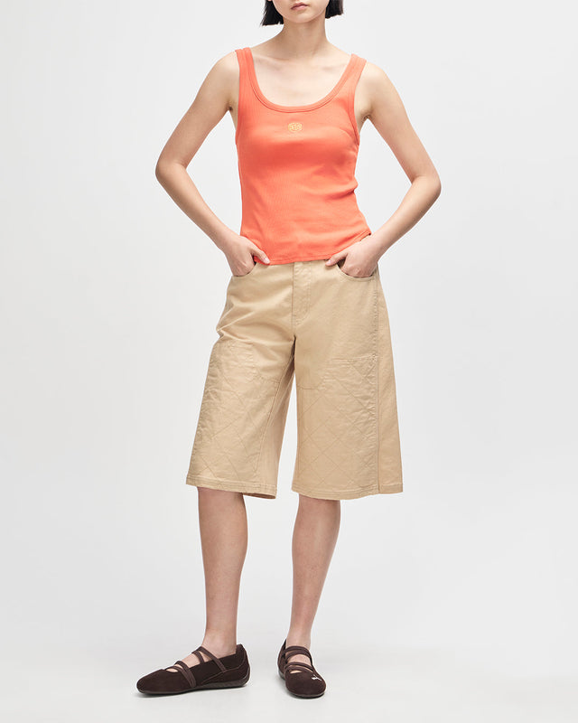 June Shield Tank - Flame Orange
