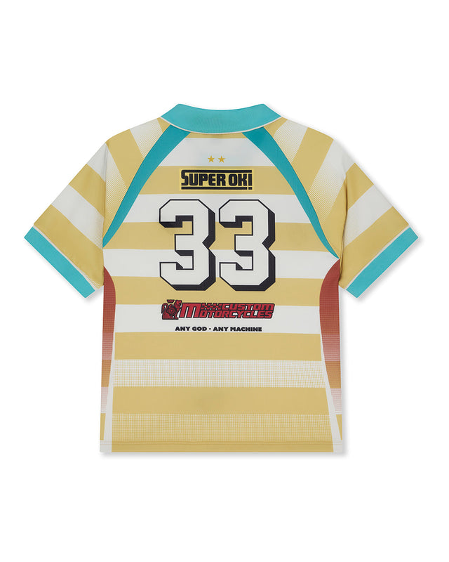 Deus Ex Machina - Stripe Ss Moto Jersey - Yellow