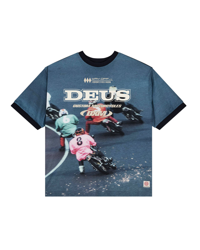 Deus Ex Machina - Enduro Photo Short Sleeve Jersey - Blue