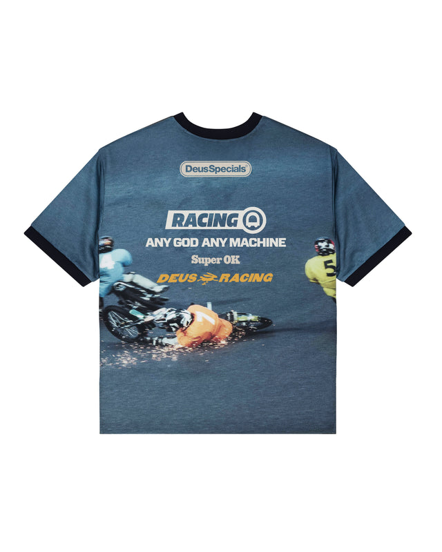 Deus Ex Machina - Enduro Photo Short Sleeve Jersey - Blue