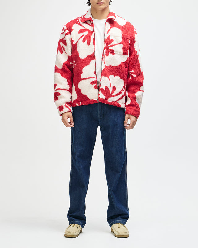 Oahu Sherpa Jacket - Cherry Red