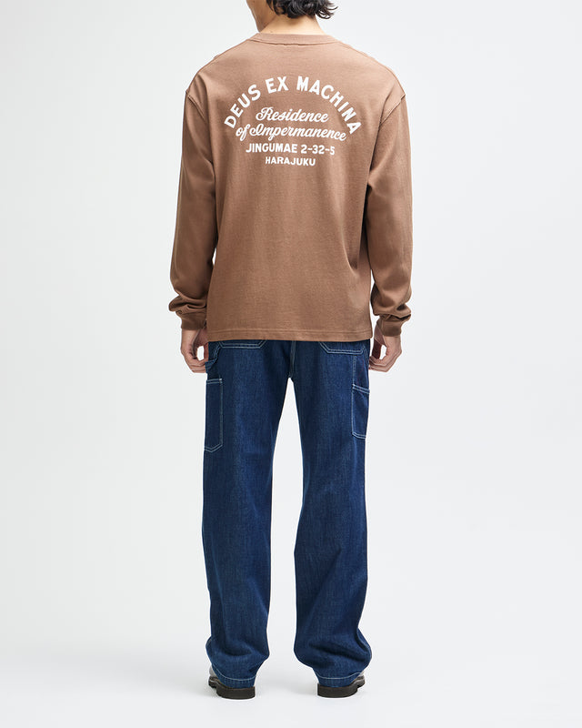 Harajuku Sign Ls Tee - Bison Brown