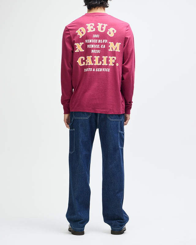 Quick Strike LS Tee - Burgundy
