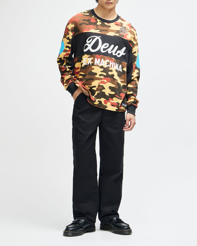 Ombre Moto Jersey - Rust Camo