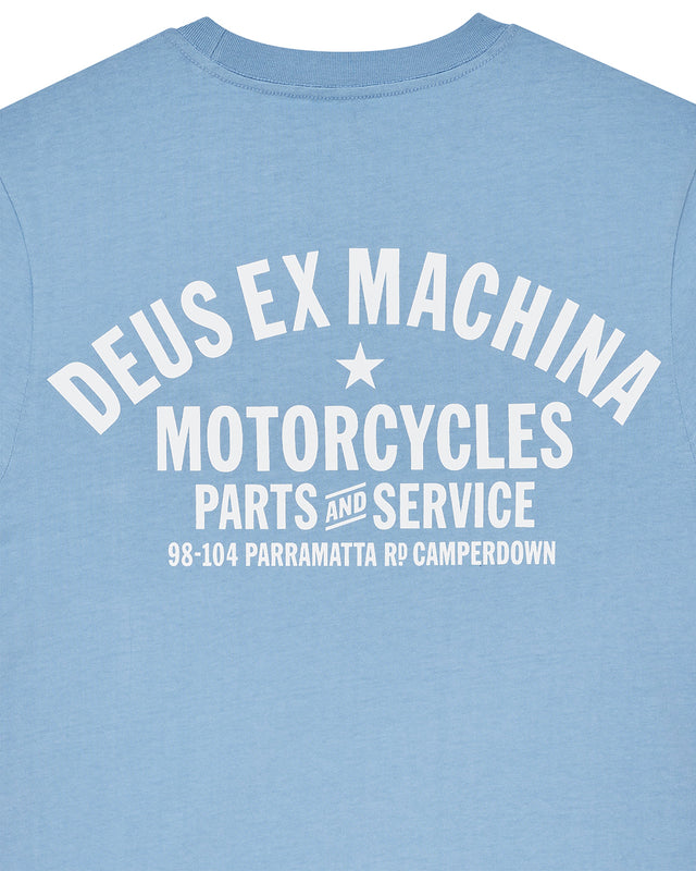 Camperdown Address Tee - Glacier Blue