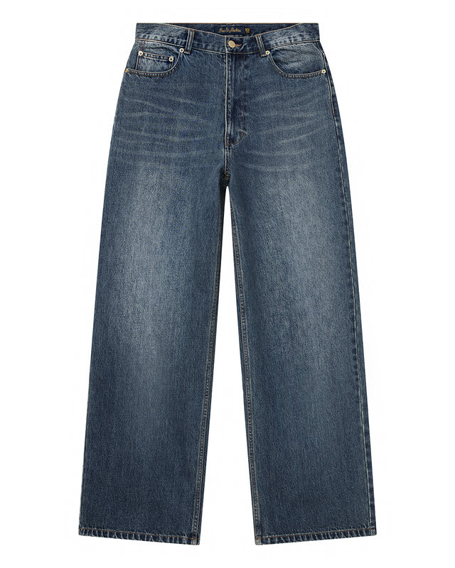 Drift Line Wide Jean - Mid Indigo