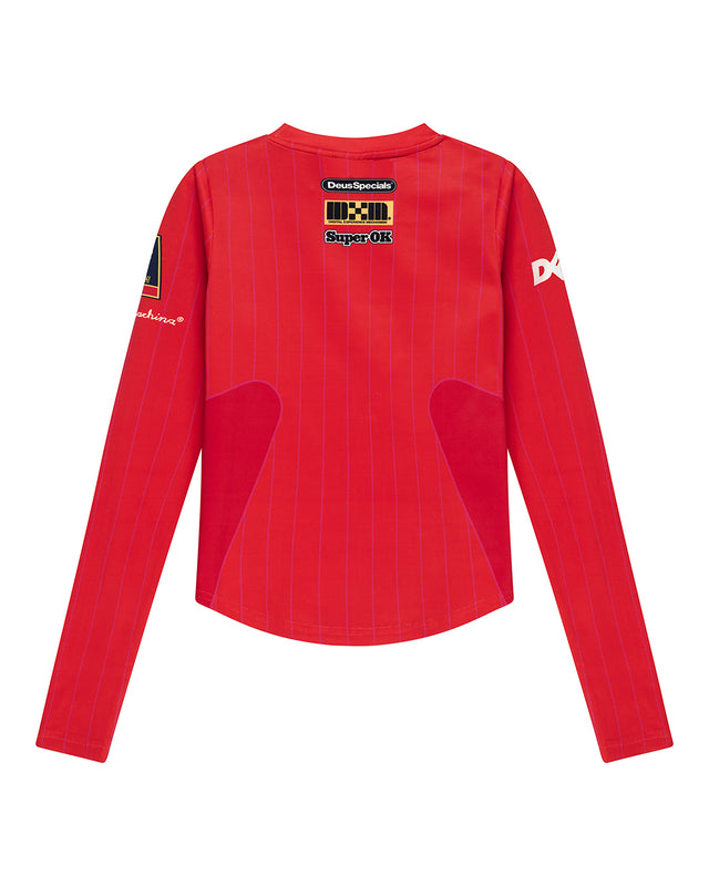 Roll Bar Moto Top - Pink Red