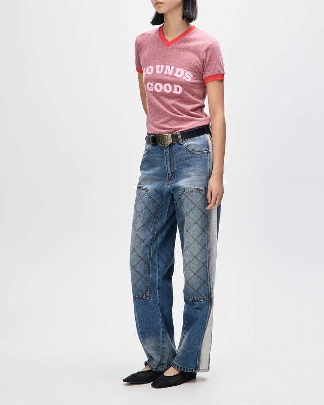 Pantalón Dayton Denim de doble rodilla - Mezclilla azul