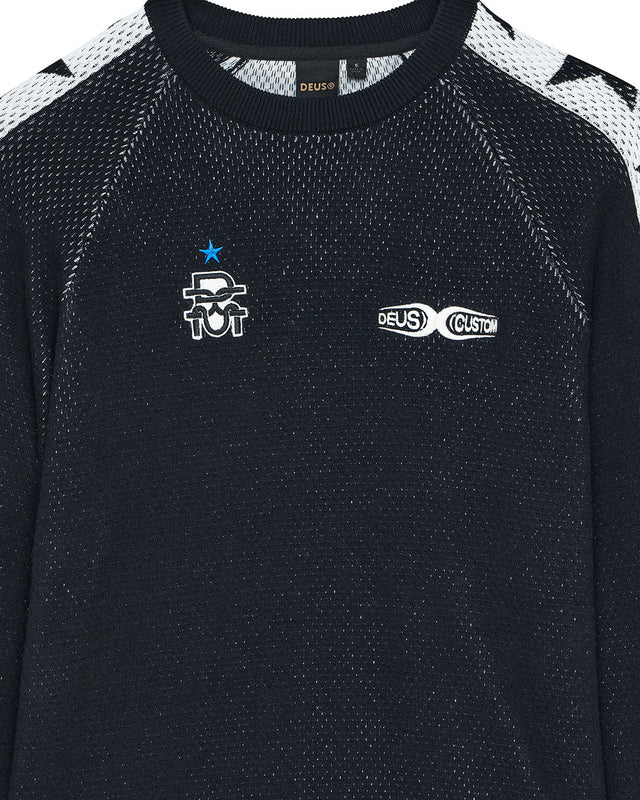 Top de punto de malla Icon - Negro