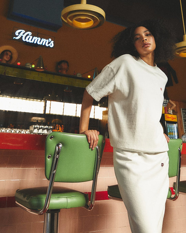 Monique Jersey Skirt - Vintage White