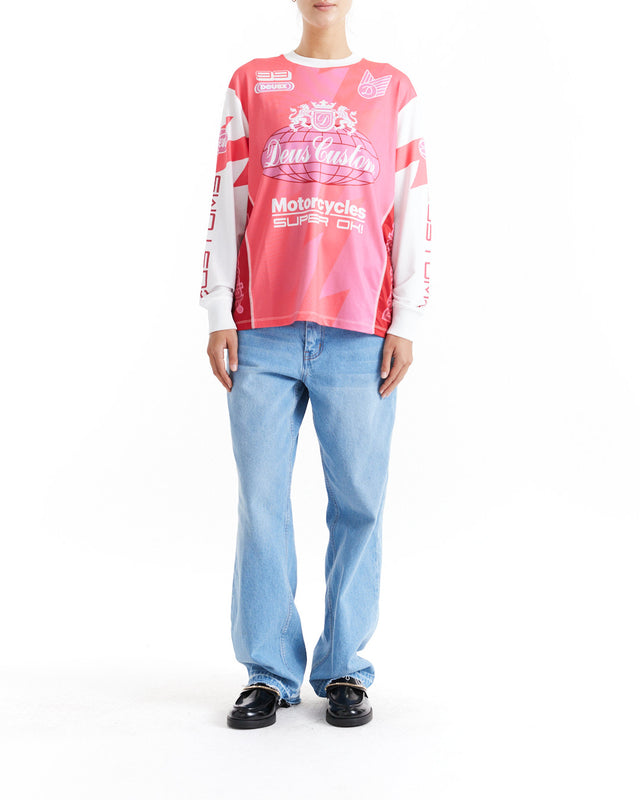 Chaqueta de motociclista Thunder LS - Cereza