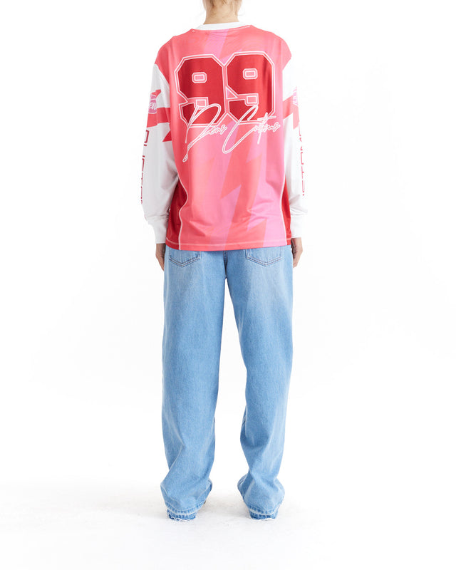 Chaqueta de motociclista Thunder LS - Cereza