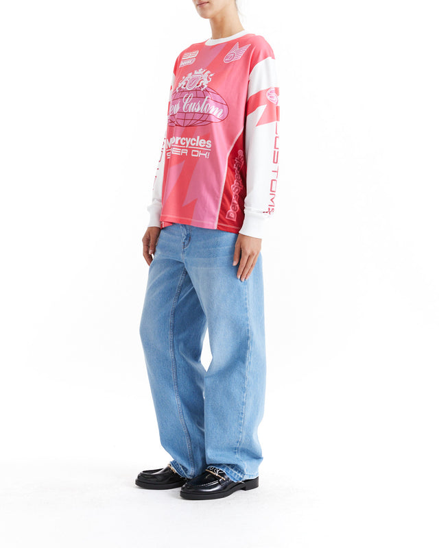 Chaqueta de motociclista Thunder LS - Cereza