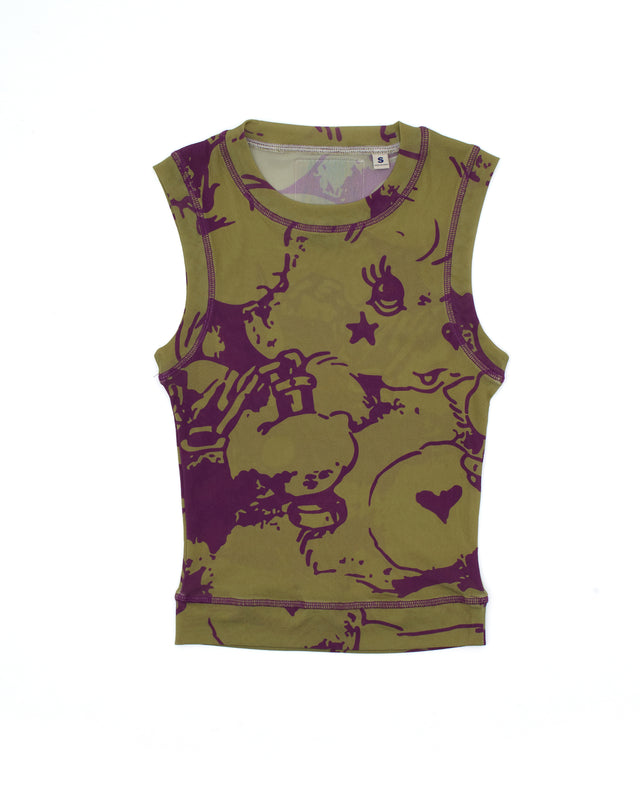 Kindness Mesh Tank - Moss