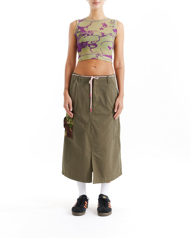 Kindness Mesh Tank - Moss