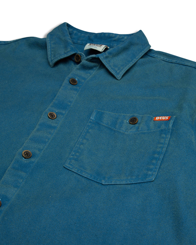 Camisa de franela Keon - Azul marroquí