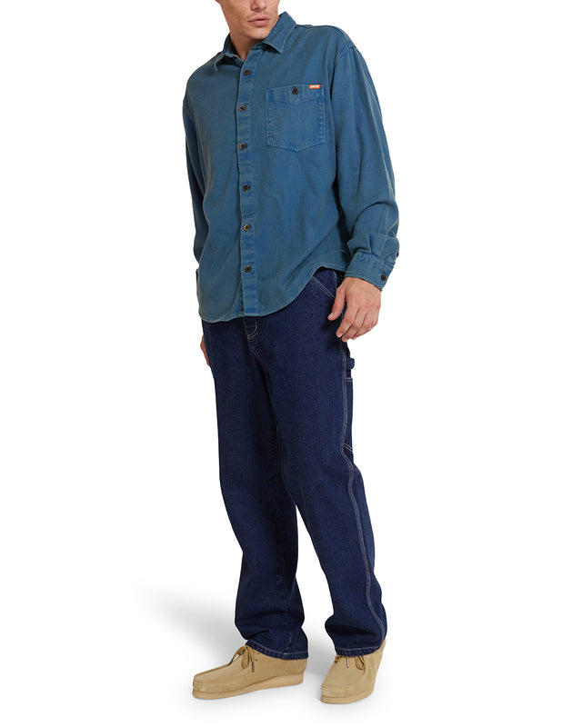 Camisa de franela Keon - Azul marroquí