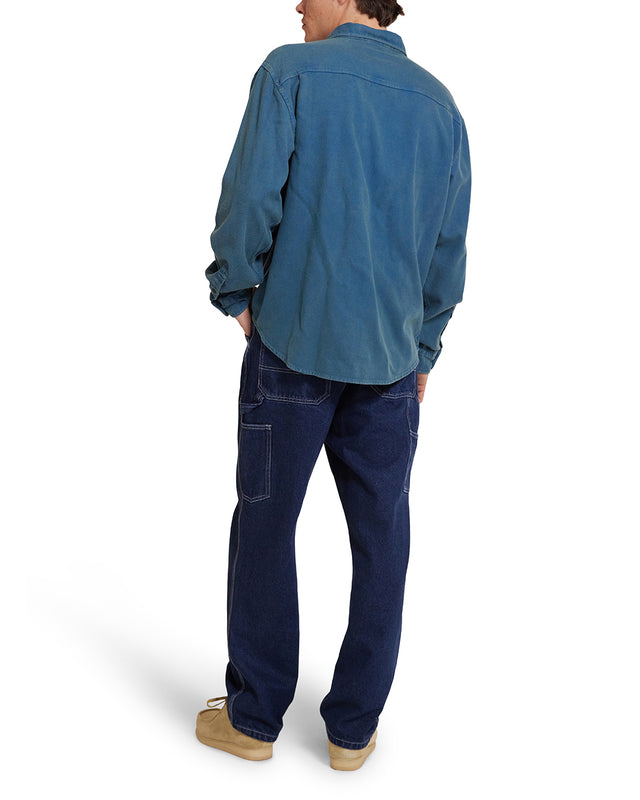 Camisa de franela Keon - Azul marroquí