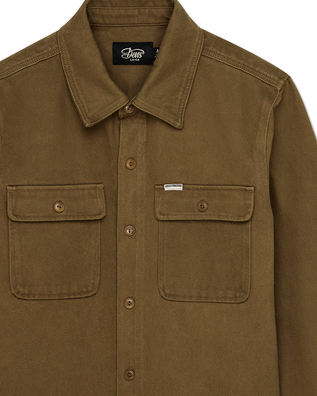 Vacay Overdye Shirt - Bronze Brown