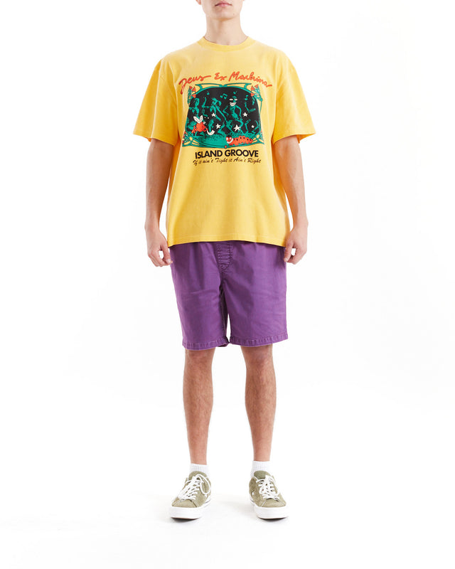Camiseta Island Groove - Amarillo radiante