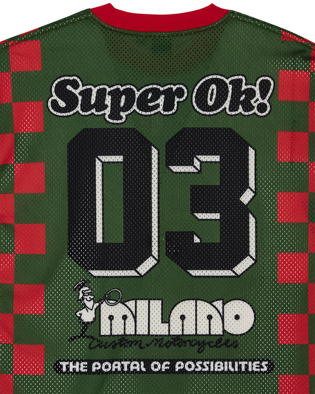 Camiseta de motociclista Overlap - Abeja Verde