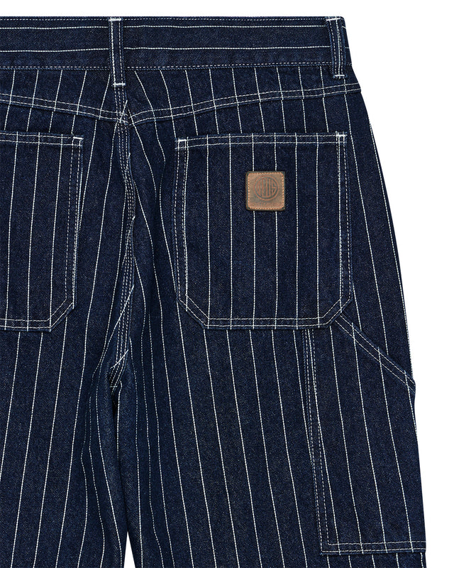 Pantalón de trabajo a rayas Dallas - Índigo