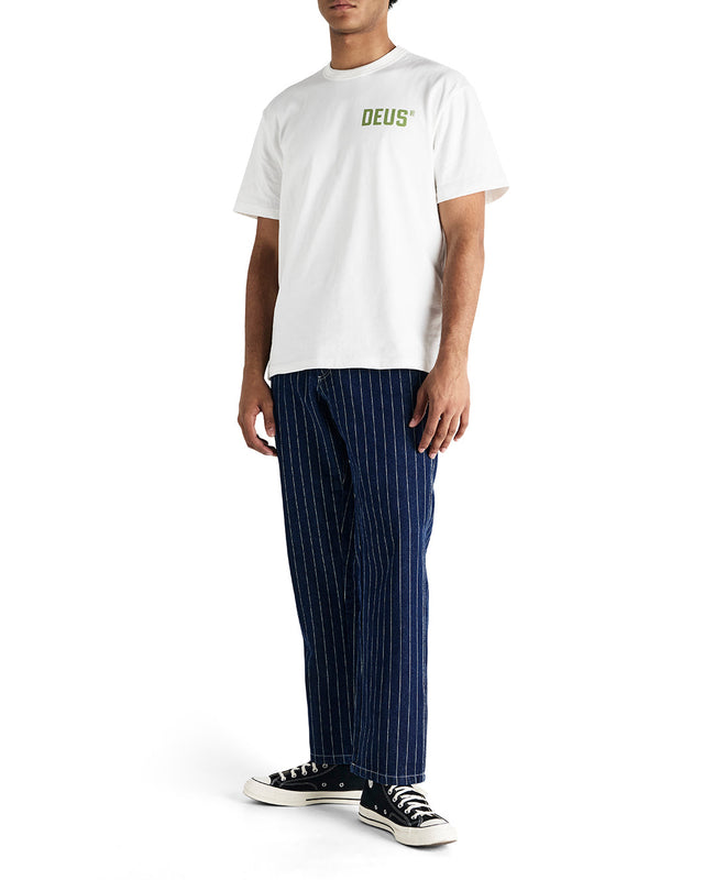 Pantalón de trabajo a rayas Dallas - Índigo