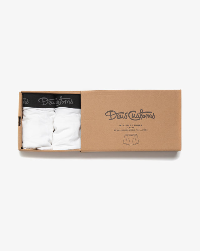 Mid Rise Trunks (3 Pack) - White